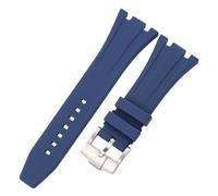 SRTYDCUR 26 27mm Rubber Watchband Compatible With AP Soft Silicone Sport Waterproof Watch Band Black Blue Silicome Strap Accessories(Blue)