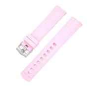 SRTYDCUR Bands Compatible With Omega Compatible With Seamaster 300 Joint MoonS-Watch 20mm Curved Rubber Watch Strap Sport Wrist Bracelet For Seiko Huaiwei(Blue Light Blue)