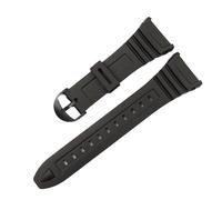 SRTYDCUR Compatible With Casio 3239 W-96H-1A 2A 9A Electronic Watch Dedicated Strap Black Men's Sport Silicone Bracelet