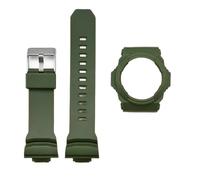 SRTYDCUR Compatible With Casio G-SHOCK GA-150 GA-300 GA-310 GLX-150 Watch Strap Case Special Resin Rubber Band Bracelet Protective Shell Accessories(Army green)