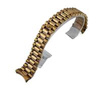 SRTYDCUR Compatible With NFR 20mm 316L Stainless Steel Solid Curved End Screw Links Replacement Wrist Watch Band Bracelet Strap Compatible With Rolex President(Rose gold)