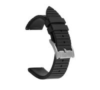 SRTYDCUR Grade Fluoro Rubber Strap 20mm 22mm 24mm Men Diving Quick Release Watch Band Bracelet For Seiko Compatible With Omega(Black-silver,22mm)