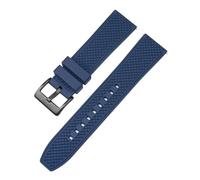 SRTYDCUR Grade Fluoro Rubber Strap 20mm 22mm FKM Diving Quick Release Watch Band Bracelet Compatible With Omega Compatible With MoonSwatch Compatible With Seamaster 300(Blue black clasp,22mm)