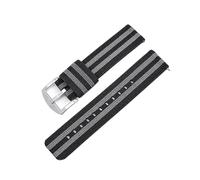 SRTYDCUR Nylon Strap Compatible With Amazfit GTR/Compatible With GTS 46mm 42mm Smart Watch Bracelet Stainless Steel Buckle Band(Black grey,18mm)