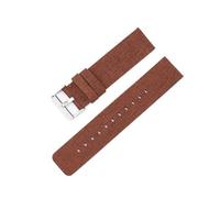 SRTYDCUR Nylon Strap Compatible With Samsung Galaxy Watch 6 5 4 Classic 40 44mm Weave Canvas Smart Band Bracelet Compatible With Huawei GT(Brown,18mm)