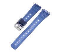 SRTYDCUR Rubber Strap Compatible With Casio F91W F-84 F-105 108 A158 A168 AE1200 AE1300 Men Women Universal Transparent Tpu Replace Watch Band 18mm(Royal blue silver)