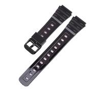 SRTYDCUR Rubber Strap Compatible With Casio F91W F-84 F-105 108 A158 A168 AE1200 AE1300 Men Women Universal Transparent Tpu Replace Watch Band 18mm(Black black)