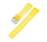 SRTYDCUR Rubber Strap Compatible With Casio F91W F-84 F-105 108 A158 A168 AE1200 AE1300 Men Women Universal Transparent Tpu Replace Watch Band 18mm(Yellow silver)
