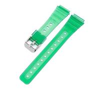 SRTYDCUR Rubber Strap Compatible With Casio F91W F-84 F-105 108 A158 A168 AE1200 AE1300 Men Women Universal Transparent Tpu Replace Watch Band 18mm(Green silver)