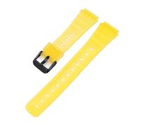 SRTYDCUR Rubber Strap Compatible With Casio F91W F-84 F-105 108 A158 A168 AE1200 AE1300 Men Women Universal Transparent Tpu Replace Watch Band 18mm(Yellow black)