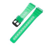 SRTYDCUR Rubber Strap Compatible With Casio F91W F-84 F-105 108 A158 A168 AE1200 AE1300 Men Women Universal Transparent Tpu Replace Watch Band 18mm(Green black)