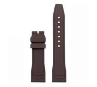 SRTYDCUR Soft Natural Rubber Watchband Compatible With IWC Strap Big Pilot's TOP 20mm 21mm 22mm Watch Band For Breitling(Brown,20MM_BLK FOLD BUCKLE)