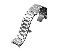 SRTYDCUR Stainless Steel Watchband Curved Strap Compatible With Casio EFR-526/303/304/530/556/552 Men's BEM-506/501 Bracelet Wristband 20 22 24mm(Silver,24mm)