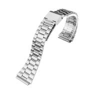 SRTYDCUR Watch Band Compatible With Casio F-91W F105 F108 A158W A168 AE1200 AE1300 Replacement Watchstrap Metal 18mm Stainless Steel Strap(Silver)