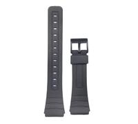 SRTYDCUR Watch Band Replacement Strap Compatible With Casio F-91W 18mm Black Resin Plastic Wrist Watchstrap With Pins Metal Buckle F91 F91W(Black black,18mm)