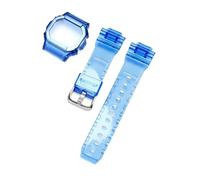 SRTYDCUR Watch Protective Case Strap Compatible With Casio G-Shock DW-5600 DW-5000 GW-M5610 GLX-5600 Transparent Rubber Silicone Band Bracelet(Dark blue,5600 series)