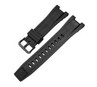 SRTYDCUR Watch Strap Accessory Compatible With Casio G-SHOCK GST-S100 S110 S210 S300 W300 B100 Silicon Band Men 26 * 14mm(Black black)