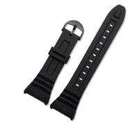 SRTYDCUR Waterproof Watch Band Compatible With Casio 3239 W-96H-1A 2A 9A Special Silicone Strap Electronic Chain Accessories Black 18mm