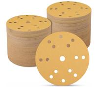 Sruhrak 100 Pcs Sanding Discs 150mm 15 Hole 100 Grit