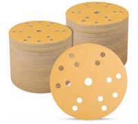 Sruhrak 100 Pcs Sanding Discs 150mm 15 Hole 320 Grit | Hook and Loop Sander Pads, Compatible with Random Orbital Sanders and Oscillating Tools