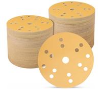 Sruhrak 100 Pcs Sanding Discs 150mm 15 Hole 800 Grit | Hook and Loop Sander Pads, Compatible with Random Orbital Sanders and Oscillating Tools