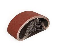 Sruhrak 100X610mm Abrasive Sanding Belt Set - 12 Pack 80 Grits Sandpaper Belts for Portable Belt Sander