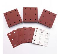 Sruhrak 110x115mm Sandpaper, 50 Pieces Sanding Sheets Hook and Loop Sanding Pads 600 Grits Rectangular Sander Paper Set for Bosch Electric Sander Polishing, Rust Removal