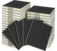 Sruhrak 18 PCS Sanding Sponge Set 220 Grits, Flexible Sanding Pads Wet Dry Reusable Sanding Block Sandpaper Block for Wood, Plastic, Drywall and Metal Polis