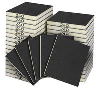 Sruhrak 18 PCS Sanding Sponge Set 240 Grits, Flexible Sanding Pads Wet Dry Reusable Sanding Block Sandpaper Block for Wood, Plastic, Drywall and Metal Polis