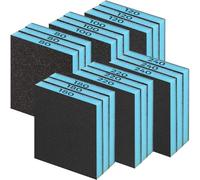 Sruhrak 18 PCS Sanding Sponge Set 80/100/120/180/220/240 Grits, Flexible Sanding Pads Wet Dry Reusable Sanding Block Sandpaper Block for Wood, Plastic, Drywall and Metal Polis