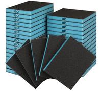 Sruhrak 18 PCS Sanding Sponge Set 80 Grits, Flexible Sanding Pads Wet Dry Reusable Sanding Block Sandpaper Block for Wood, Plastic, Drywall and Metal Polis