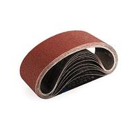 Sruhrak 75 x 533 MM Sanding Belts, 60 Grits Fabric Sanding Belts for Stripping and Sanding - 10 Pack