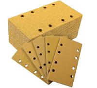 Sruhrak 93x185mm Sandpaper 8 Hole Sanding Pads 50 Pcs Grits 40 to 240 Set