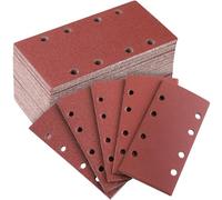 Sruhrak 93x185mm Sandpaper Set, Hook and Loop Sanding Sheets 50 Pieces