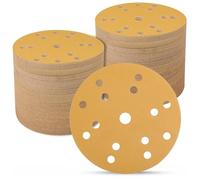 Sruhrak Sanding Discs 150mm 100 Pcs, 220 Grit 6 inch 15 Holes Hook and Loop Orbital Sander Discs, Sanding Pads for Random Orbital Sander Pads and All Oscillating Tools
