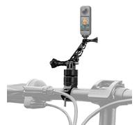 Sruim Aluminum Bike Bicycle Handlebar Mount with 6.5" Extension Arm for Insta 360 X5 X4 X3, Go Pro Hero 13/12/11/10/9/8/7/6/5/4 Session, 360 Degrees Rotary Mountain Bike Rack Mount (Black)