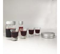 SruiSwei Portable Communion Set With 4 Glass Cups, Juice Bottle (90ml), Anointing Oil Vial (15ml), Bread Tin (40ml), Ideal for Home, Church, Travel and Special Occasions