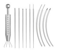 Srumvoat 11 Pcs Piercing Taper Kit, 16G 18G Piercing Changing Tool With Piercings Ball Grabber, Smooth Surgical Steel Surface, Piercings Insertion Tool For Nose, Ear, Lip, Eyebrow, Nipple, Tongue
