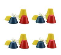 Srumvoat 16Pcs Winter Golf Tees, 4 Set Durable Rubber Golf Tees with 4 Different Heights, 39mm 22mm 16mm 11mm, Ideal for Frosty Days, Hard Ground, Driving Range Mat, Indoor Golf Practice Training