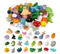 Srumvoat 52 Pcs Ocean Mini Resin Animals, Miniature Plastic Sea Animal Ocean Figurines Bulk Accessories For Kids, Tiny Animals Aquarium Ornaments For DIY Garden Landscape Under The Sea Decorations
