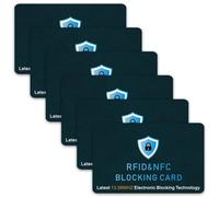 Srumvoat 6Pcs RFED Blocking Card, Provent Contactless Scan Theft, Generation 2 Effective Credit Card Protector, NFC Blocker for Credit Debit Passport, Easy to Test The Function in The Supermarket