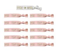 SRunDe Rose Gold Hen Party Wristbands Set 1PCS Bride Wristband for Hen Party and 10PCS Team Bride Wristband for Wedding, Bachelorette Party, Engagement and Bridal Shower Decorations