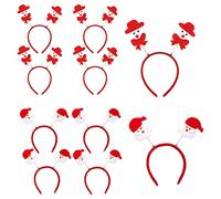 SRV Hub 10PCs Santa and Snowman Xmas Novelty Headbands, Assorted Headwear for Christmas Party Fancy Dress Decoration Head Bopper for kids and Adults Size-11cm