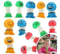 SRV Hub 12Pcs Funny Face Pencil Toppers, Springy 4.5cm Novelty Pencil Toppers for Kids, Party Bag Fillers, Classroom Rewards, Christmas Stocking Fillers, Teacher Gifts