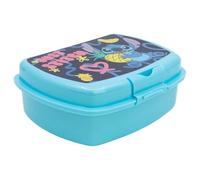 SRV Hub 18cm Disney Stitch Lunch Box, BPA Free Plastic Snack Box, Plastic Snack Box, Food Container for School Kids Rectangular Sandwich Box for Kids