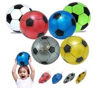 SRV Hub 1x Random Inflatable PVC Soccer Ball, 23cm Kids Inflatable Blow Up Toy, Summer Play Lawn Activities Kids Toddlers 3+ Years
