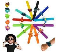 SRV Hub 1x Random Slap Band for Kids, Premium Material Soft Silicone Wristband Dinosaur Slap Bracelet, Party Bag Fillers for Classroom Christmas Gifts 22cm