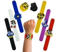 SRV Hub 1x Random Slap Band for Kids, Premium Material Soft Silicone Wristband Pirates Slap Charm Bracelet, Birthday Party Bag Fillers Christmas Gifts 22cm