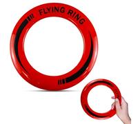 SRV Hub 1x Red Flying Ring Skimmer Disc Toy, Professional Flying Disc Throw and Catch Toy, Flyer Disc Gift for Boys Girls, Kids Adults Summer Beach Outdoor Garden Play Frisbee Ring Size 25cm