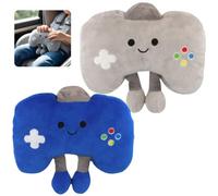 SRV Hub 2 Pack Blue & Grey Game Controller Plush Toys, Cute Soft Gaming Plushies, Stuffed Gamer Cushion Gift Set Ages 3+